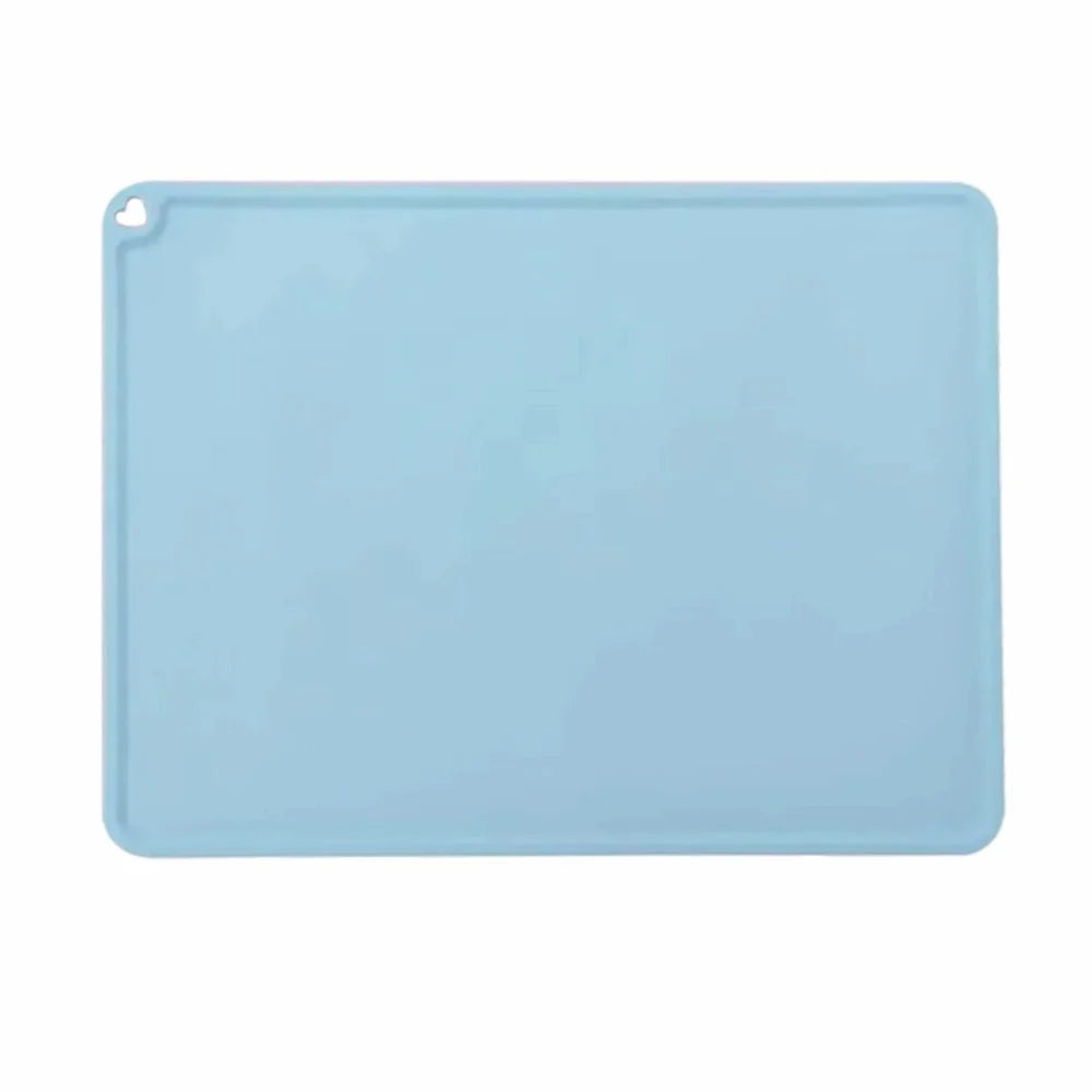 Non-Slip Silicone Pet Feeding Mat for Dogs & Cats | Waterproof Pet Feeding Mat Richie's Blue S -41 x 31 CM-