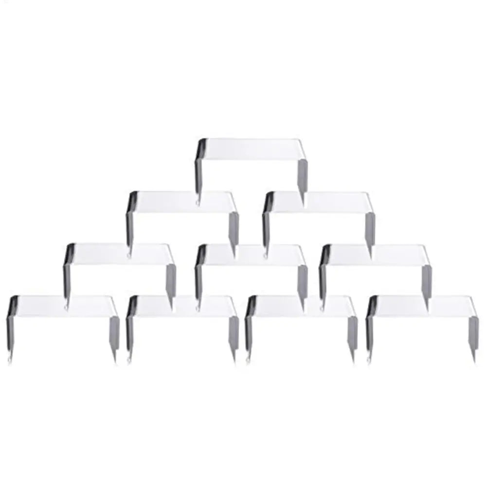 Clear Acrylic Display Risers Stackable Organizer – 10-Pack Acrylic Display Riser Richie's