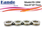 4pcs F8-19M Axial Ball Thrust Bearing 8x19x7mm Steel Axial Thrust Bearing Richie's