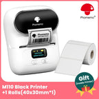 Phomemo M110 Bluetooth Thermal Label Maker | Portable Mini Printer Thermal Label Printer Richie's White