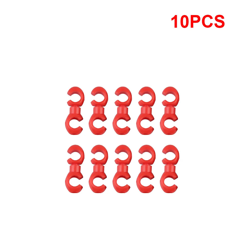 S-Style Rotatable Bike Brake Cable Clips – MTB Hose Guides Bike Cable Clips Richie's Red 10PCS