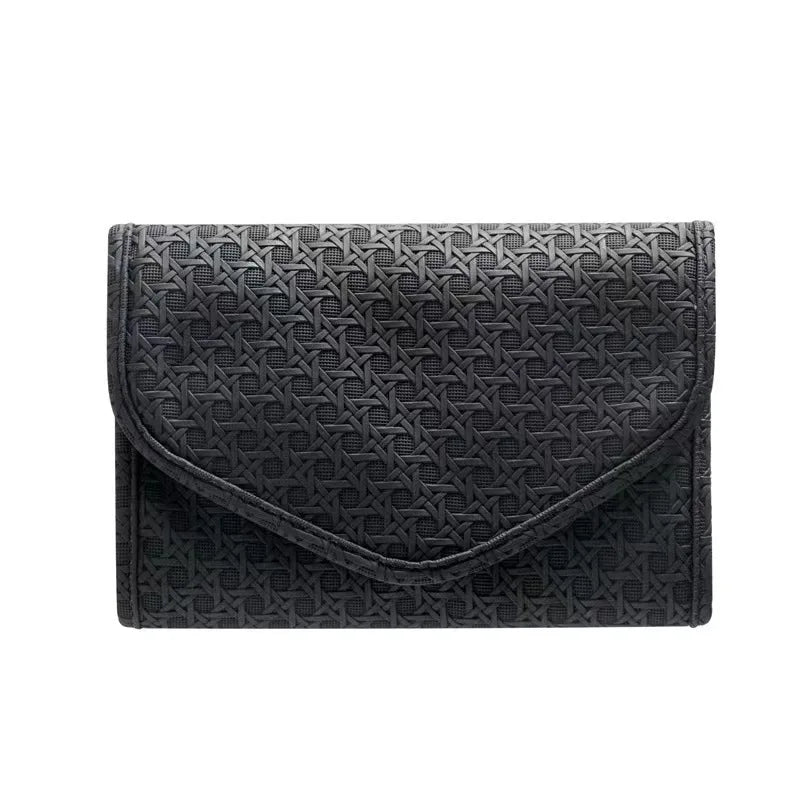 Foldable Travel Jewelry Organizer Bag – Necklaces & Rings Jewelry Travel Organizer Richie's Pu-L-15.5x22cm black