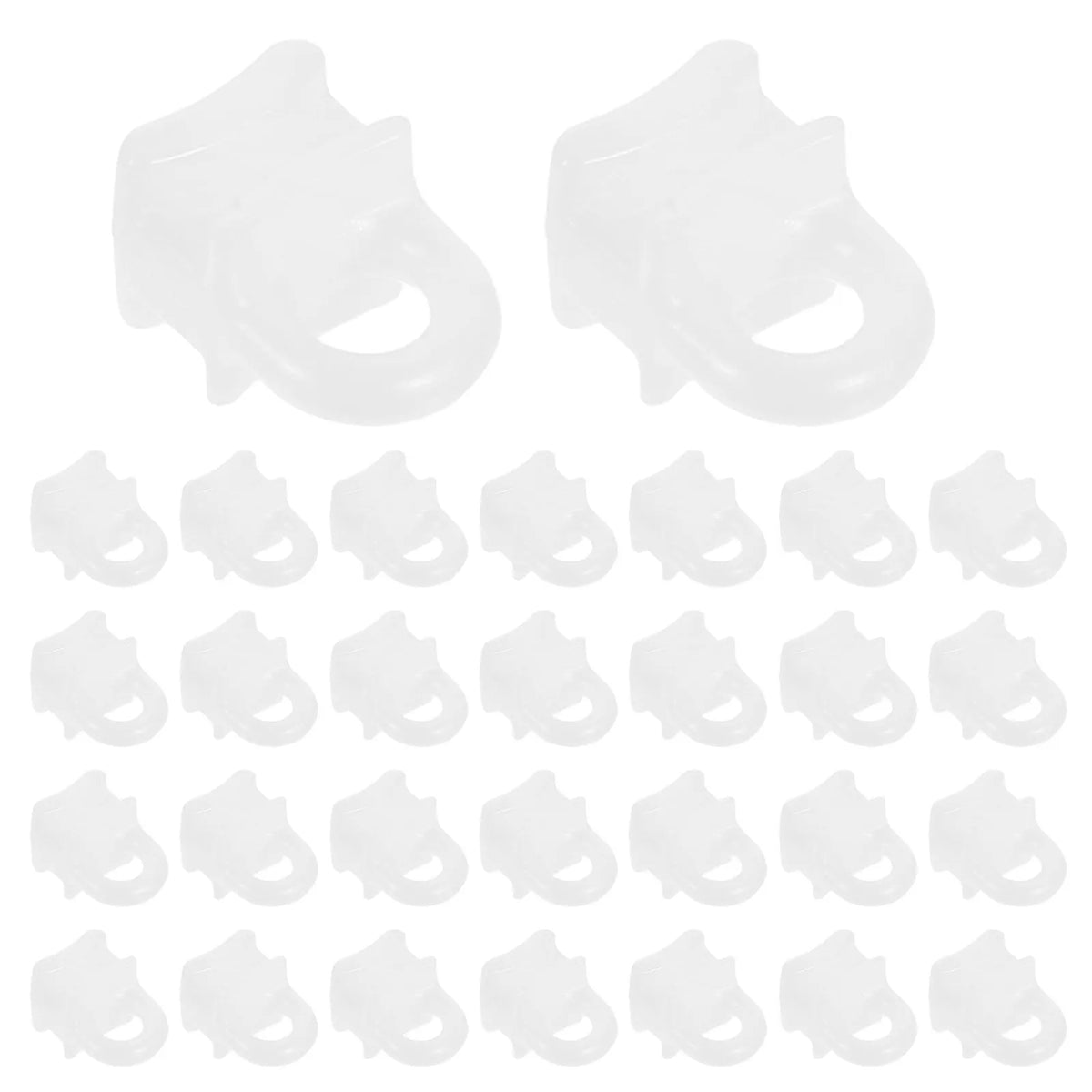 200Pcs White Plastic Curtain Track Hooks & Rail Gliders Curtain Track Gliders Richie's Default Title