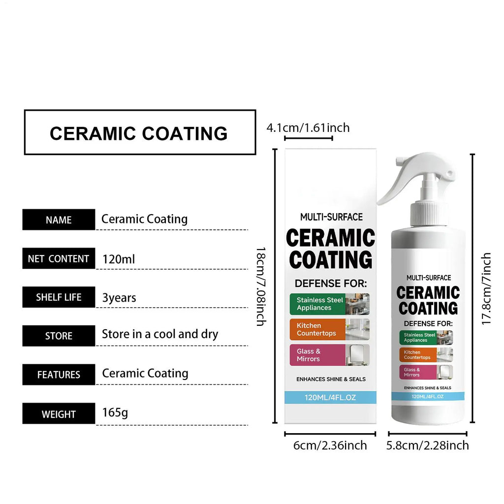 Ceramic Glass Coating Spray 120ml – Shine, Seal & Protect Surface Coating Spray Richie's