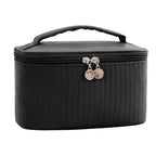 Large PU Travel Cosmetic Bag – Luxury Makeup & Toiletry Organizer Cosmetic Travel Bag Richie's black
