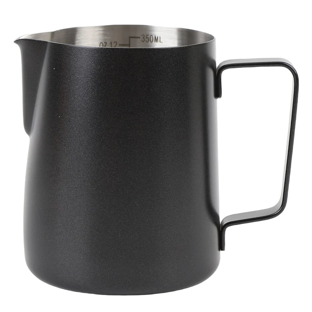 304 Stainless Steel Milk Frothing Pitcher – Latte Art Cup 350ml Milk Frothing Pitcher Richie's 350ml Black