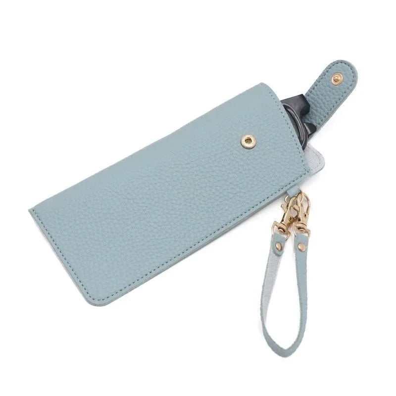 PU Leather Glasses Storage Pouch – Compact Bag Attachment Eyewear Storage Pouch Richie's Blue 1 Pc