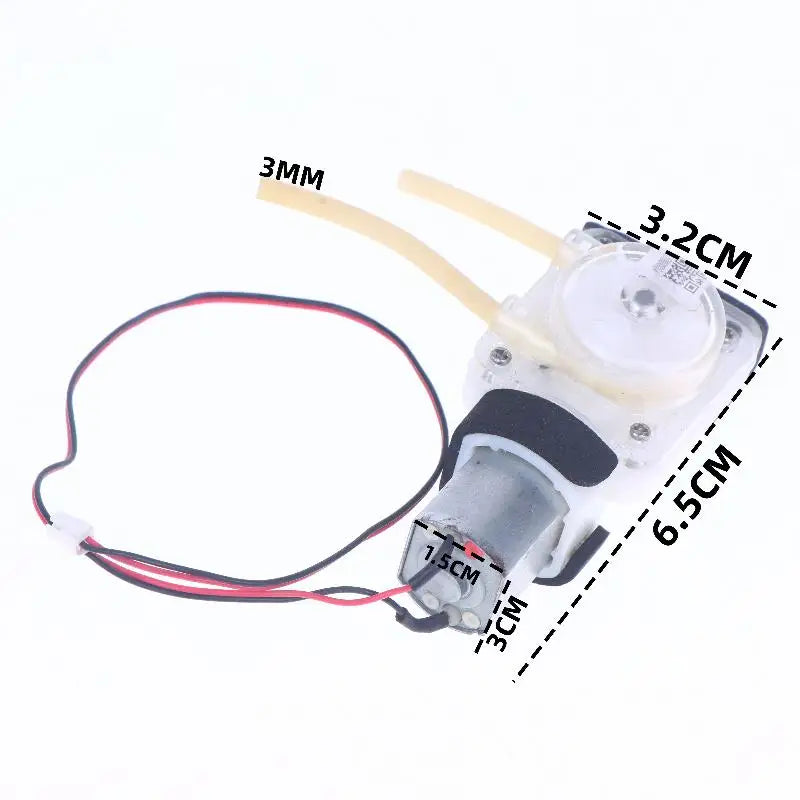 Micro DC 3.7V Peristaltic Self-Priming Pump – Reversible Flow Peristaltic Water Pump Richie's White
