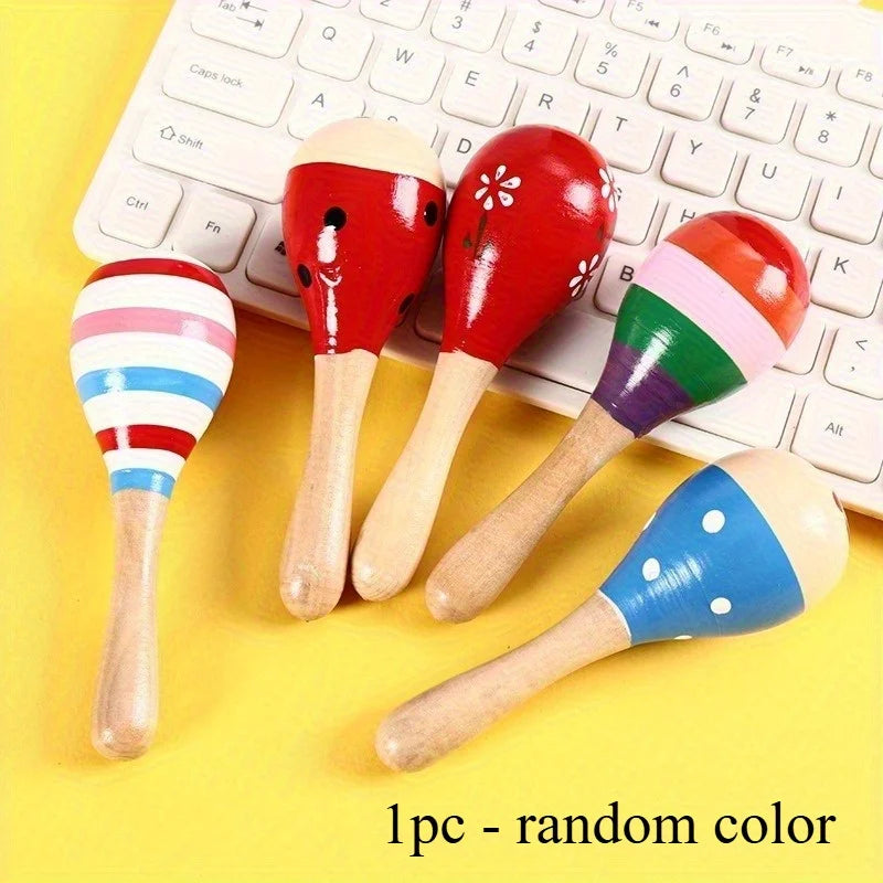 Wooden Sand Hammer Maraca – DIY Orff Percussion Instrument Percussion Instrument Richie's 1pc - small - random