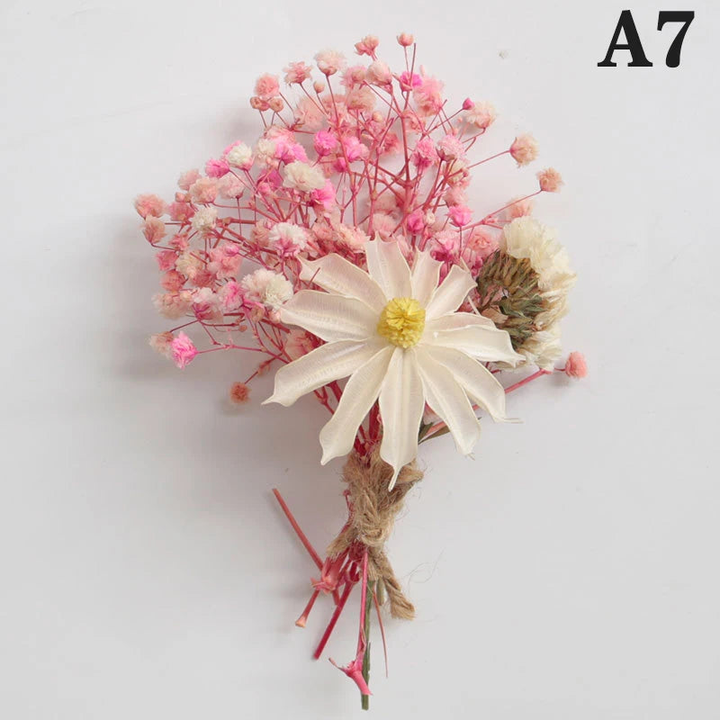 Mini Dried Flower Bouquet – Natural Baby's Breath Home Decor Dried Flower Bouquet Richie's A7