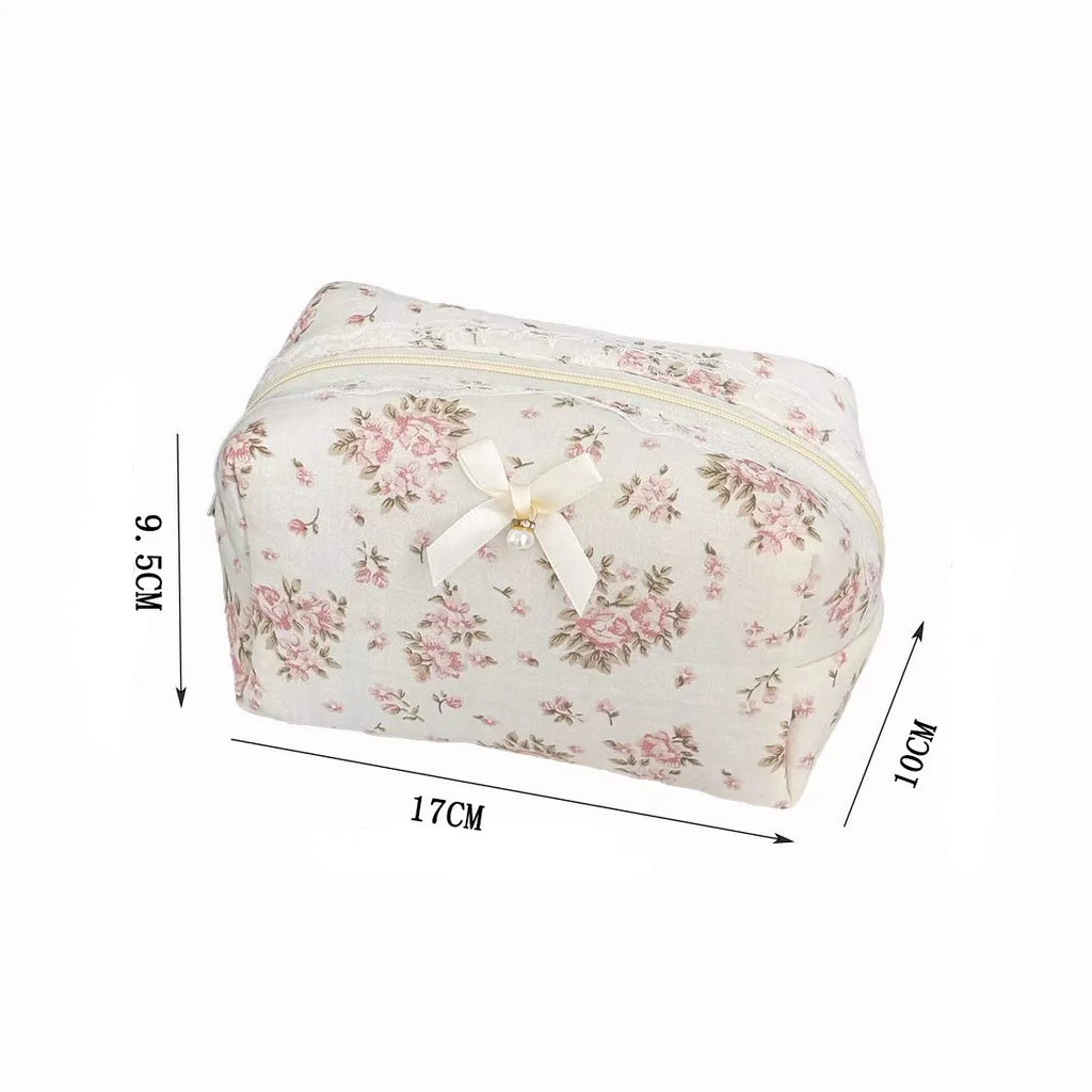 Floral Cosmetic Bag Large Capacity Travel Toiletry Makeup Pouch Cosmetic Toiletry Bag Richie's