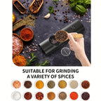 Electric Salt & Pepper Grinder Set – LED Light, Ceramic Core Electric Spice Grinder Richie's