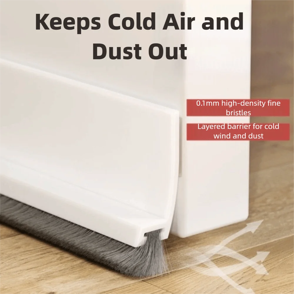 Self-Adhesive Door Draft Stopper Brush Seal Strip | Soundproof Door Seal Strip Richie's