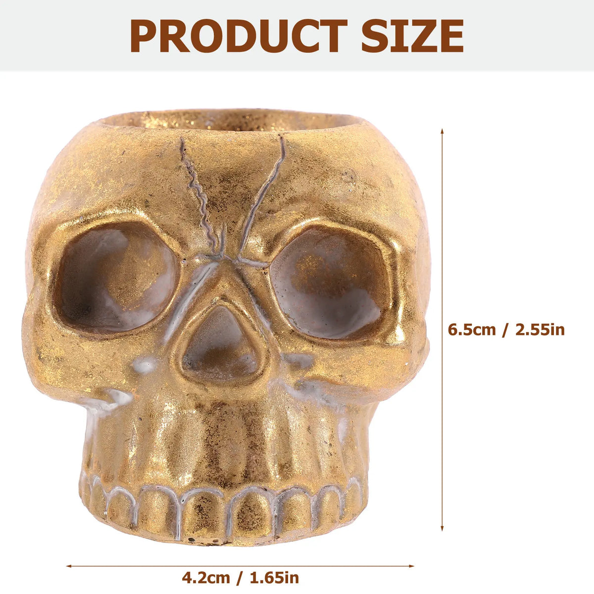 Skull Candlestick Holder Resin Gothic Halloween Table Décor Halloween Candle Holder Richie's