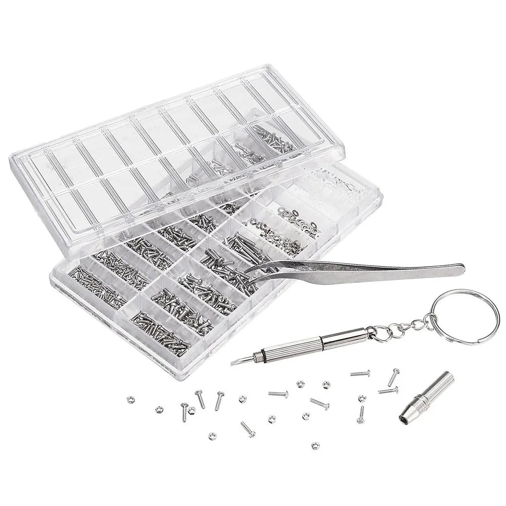 1000 Pc Eyeglass Repair Kit – Micro Screws & Screwdriver Eyeglass Repair Kit Richie's Default Title