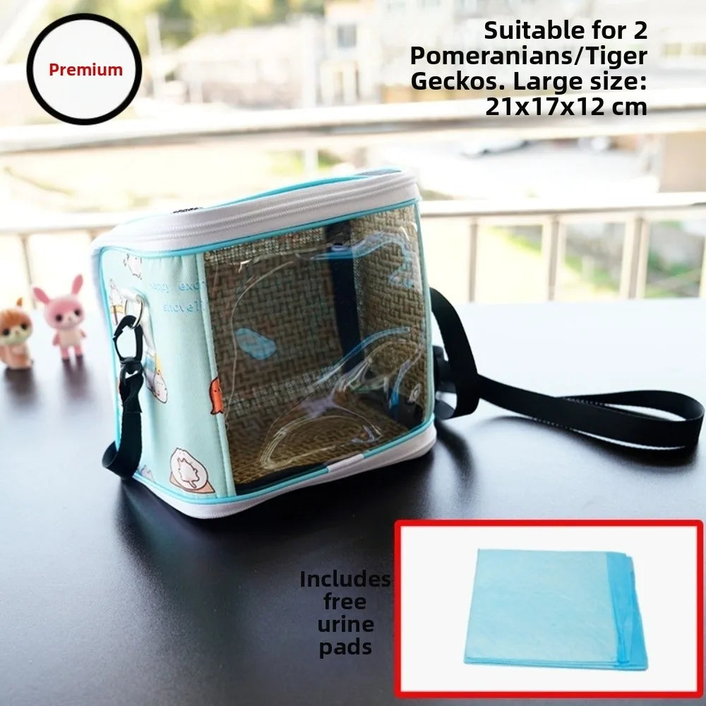 Breathable Nylon Small Pet Carrier Bag – Bird & Hamster Travel Pet Carrier Bag Richie's Large-D