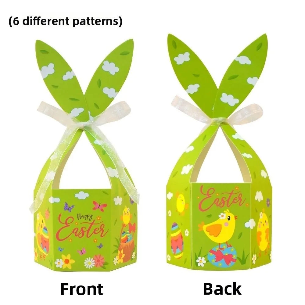 12PCS Easter Gift Boxes with Ribbon Handle – Cartoon Rabbit Design Easter Gift Boxes Richie's
