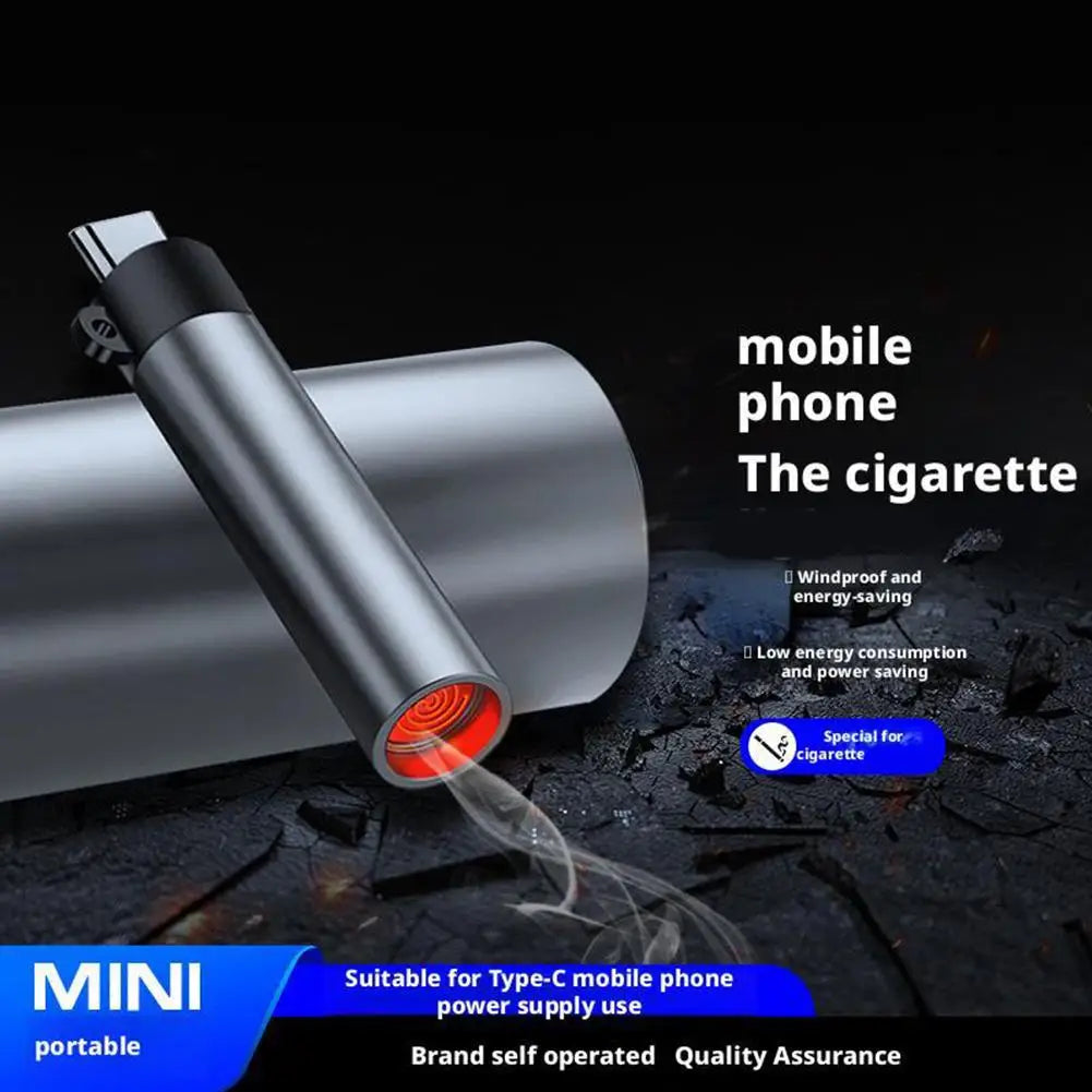 USB Electric Flameless Keychain Lighter – Type-C Rechargeable Electric Arc Lighter Richie's