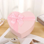 Heart-Shaped Kraft Paper Gift Box with Red Bowknot | 3 Sizes Gift Box Richie's Pink M