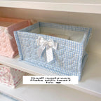 Square Wicker Cotton Storage Basket – Floral Stripe Organizer Storage Basket Richie's 04