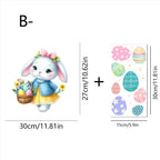 Easter Rabbit Flower Wall Stickers – Removable PVC Decals Wall Stickers Richie's B4