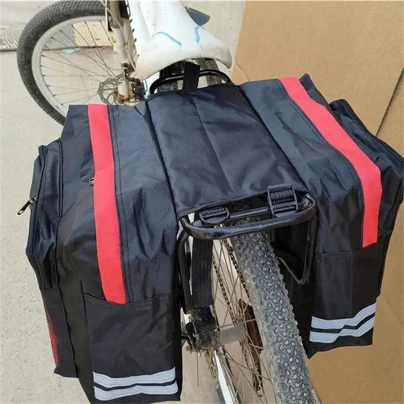 Bike Trunk Bag Double Side Rear Rack Cycling Bag – 600D Bicycle Trunk Bag Richie's Red