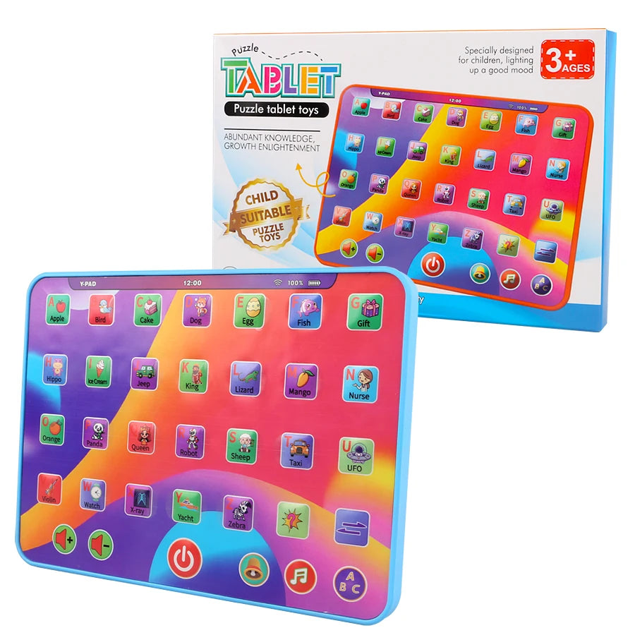 Kids Alphabet Learning Tablet – ABC, Numbers, Colors & Music Educational Learning Toy Richie's 002-BLUE