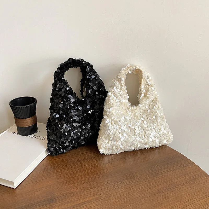 Women's Sequin Evening Shoulder Bag – Glamorous Party Clutch Evening Shoulder Bag Richie's