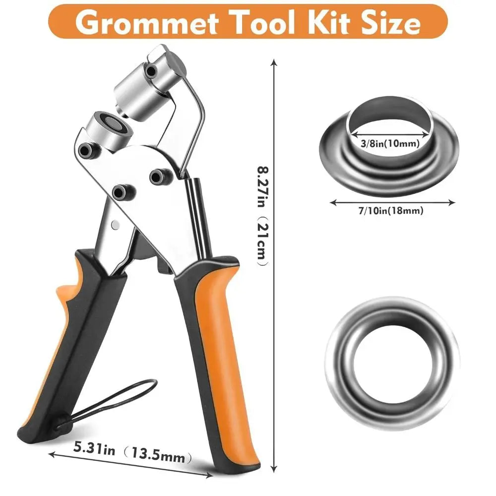 10mm Metal Grommet Eyelet Plier Kit | 100 Eyelets Leathercraft Grommet Eyelet Kit Richie's