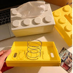 Building Block Tissue Box Plastic Organizer – Bright Colors Tissue Box Holder Richie's