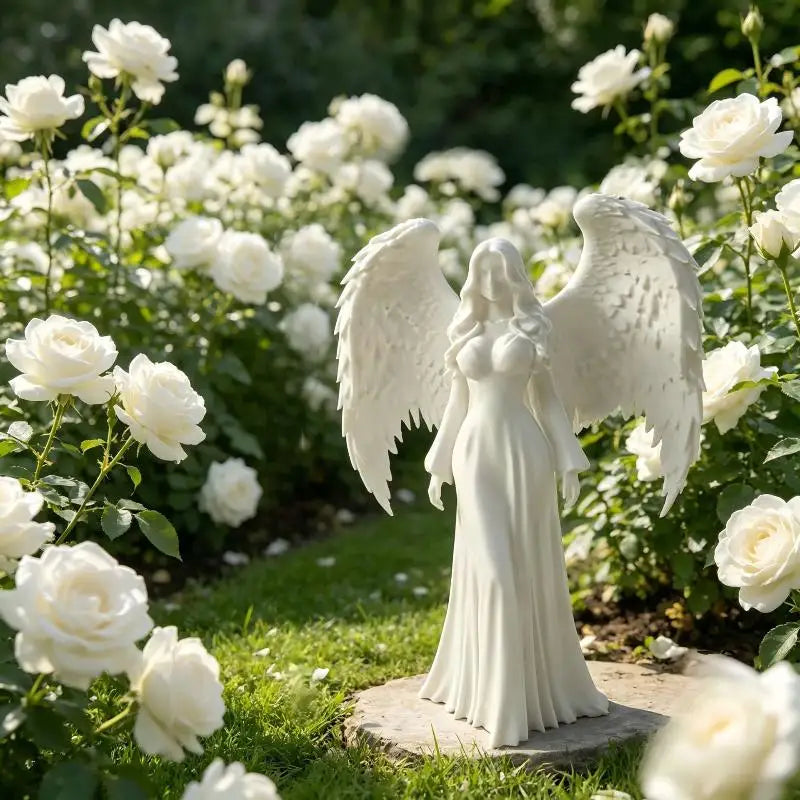 Praying Guardian Angel Statue 3D Printed Religious Figurine Decorative Figurine Richie's