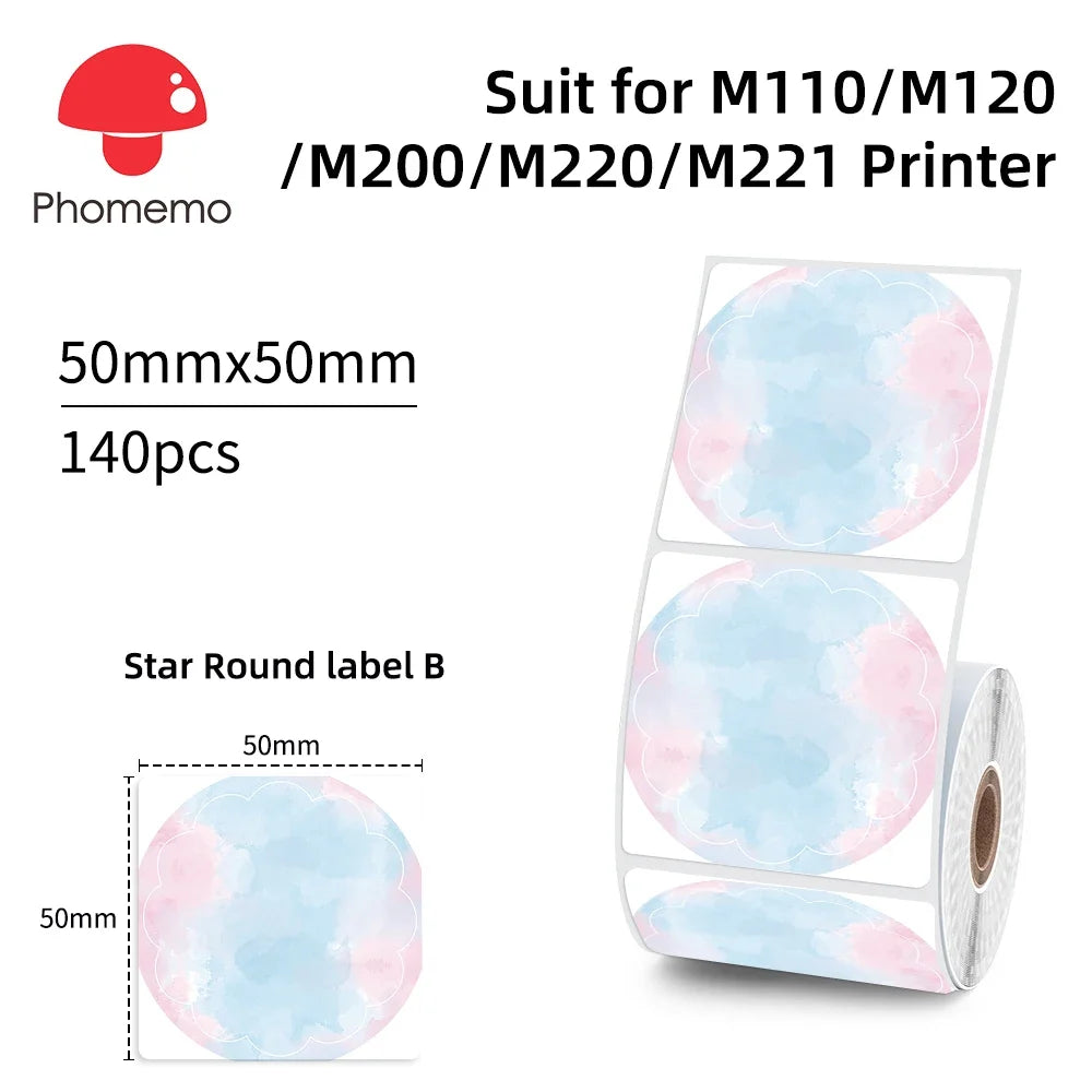 Waterproof Thermal Labels 40x30mm for Phomemo M110 M200 Printers Thermal Label Roll Richie's XY5050-140TB