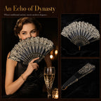 Black Folding Hand Fan – Vintage Chinese Oriental Style Folding Hand Fan Richie's