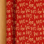 Christmas Kraft Wrapping Paper Roll – Vintage HoHoHo Design Gift Wrapping Paper Richie's 1roll