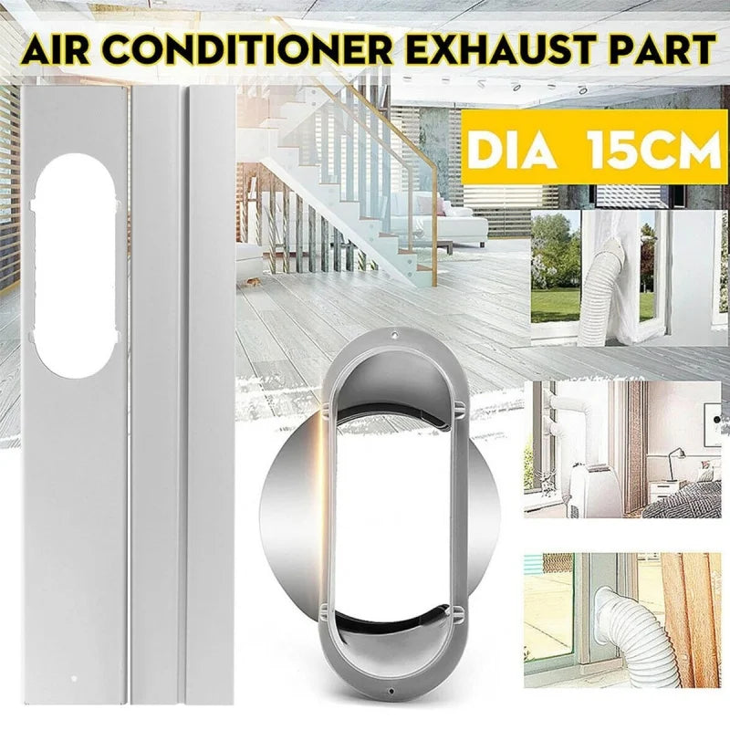 15CM Portable AC Exhaust Pipe Connector Flat Nozzle Adapter AC Exhaust Connector Richie's
