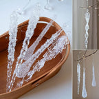 Acrylic Christmas Ice Drop Hanging Ornaments | Clear Pendants Christmas Ornaments Richie's