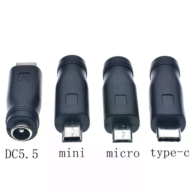 USB-C / Micro USB to DC 5.5x2.1mm Power Adapter 5V USB Power Adapter Richie's
