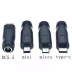 USB-C / Micro USB to DC 5.5x2.1mm Power Adapter 5V USB Power Adapter Richie's