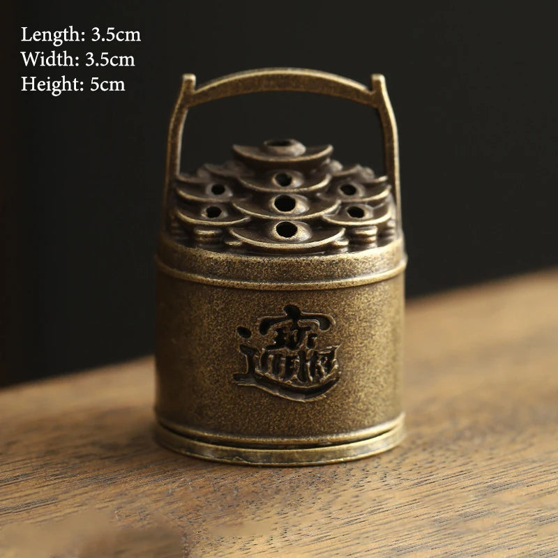 Vintage Alloy Incense Burner Stick Holder – Mini Hollow Censer Incense Burner Richie's A23