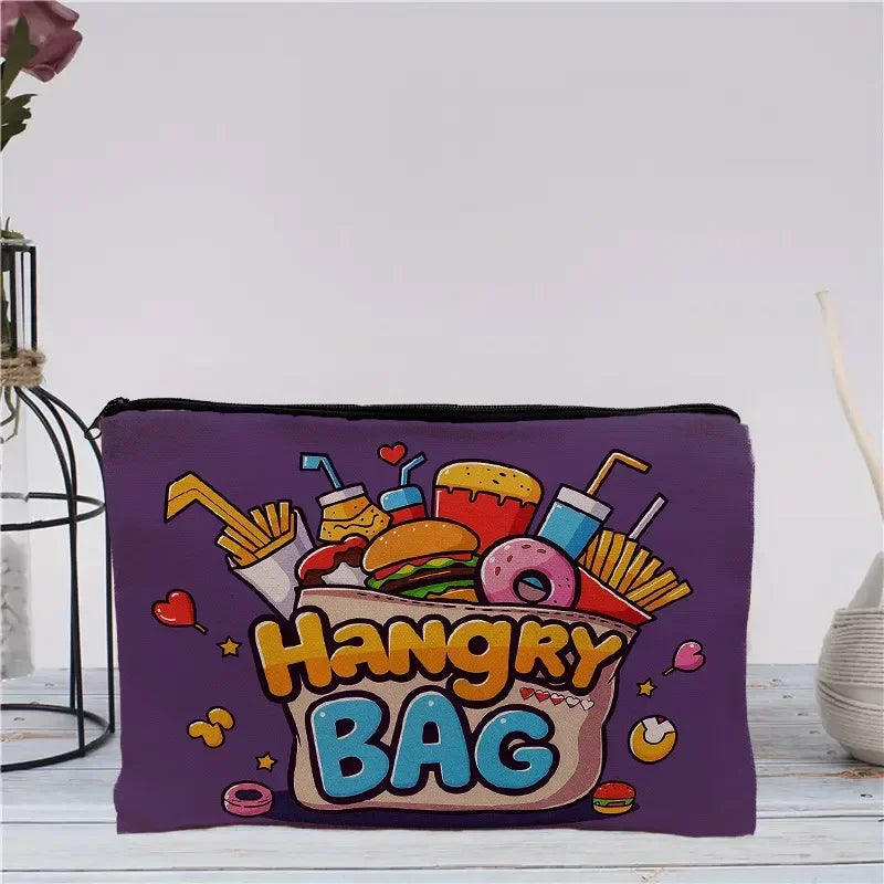 Food-Themed Makeup Bag | Canvas Travel Cosmetic Organizer Pouch Travel Cosmetic Bag Richie's 1pc