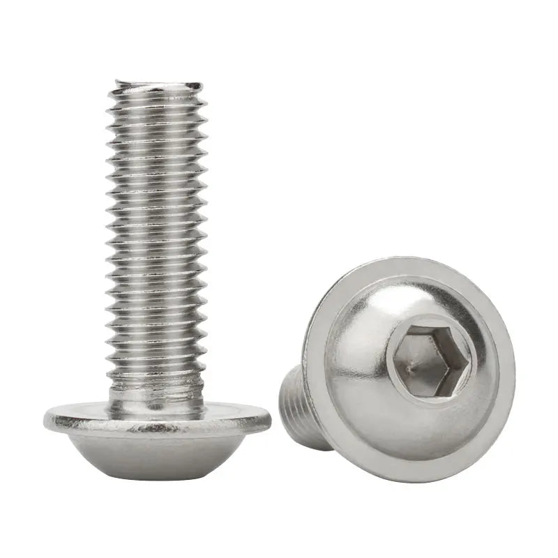 M3–M10 304 Stainless Flange Button Head Hex Socket Screws 5–50pc Machine Screws Richie's