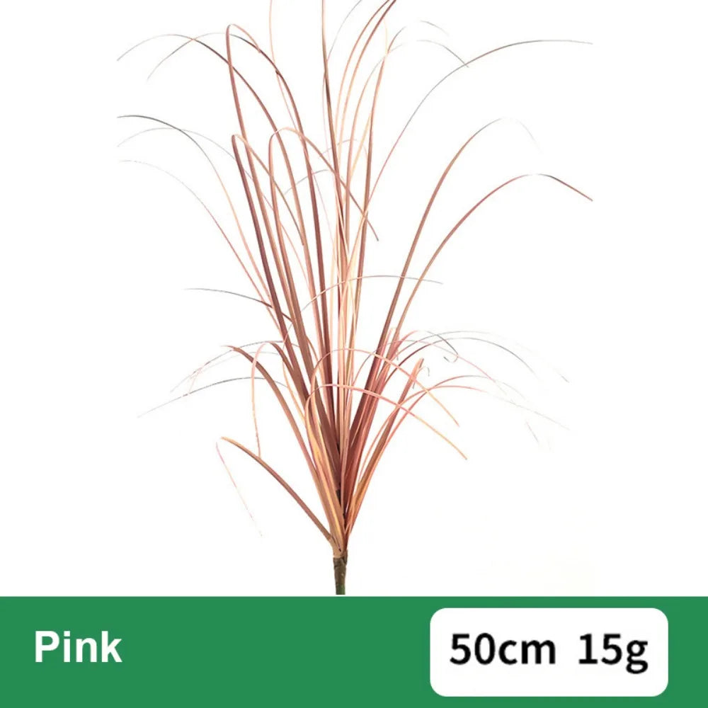 Realistic Artificial Cattail Grass Stem 50cm | Faux Plant Decor Artificial Plant Stem Richie's Pink
