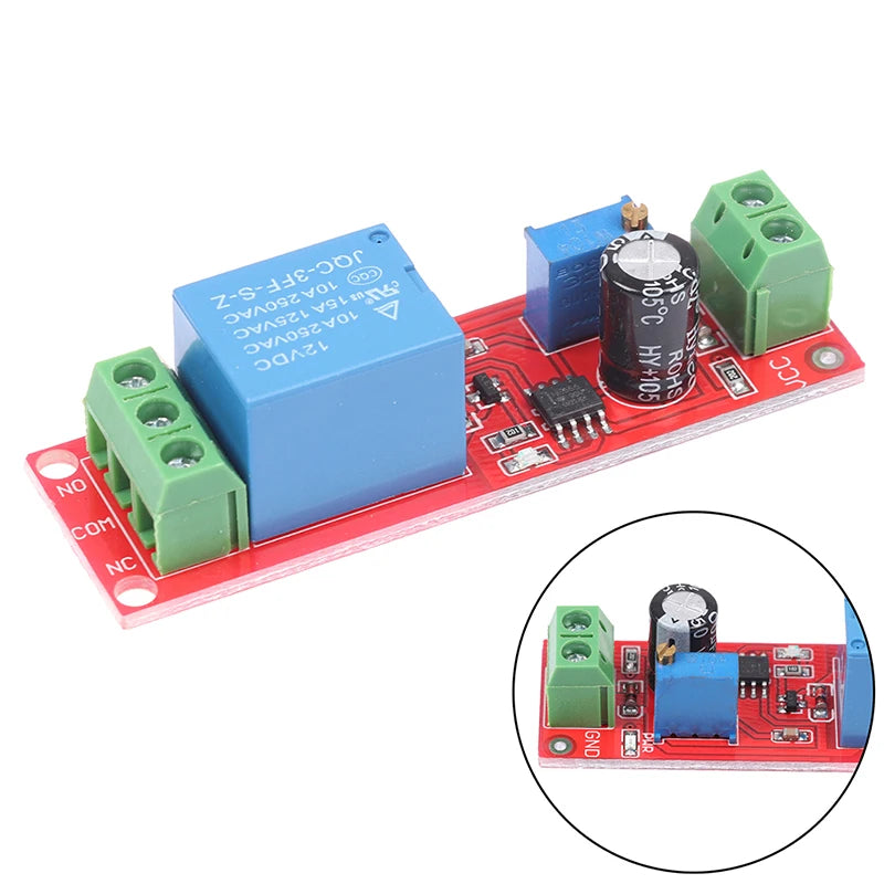 NE555 DC 12V Delay Relay Timer Switch Adjustable Module Delay Relay Module Richie's