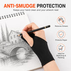 Artist Two-Finger Drawing Gloves – Smudge-Proof Tablet Gloves Artist Drawing Gloves Richie's Default Title