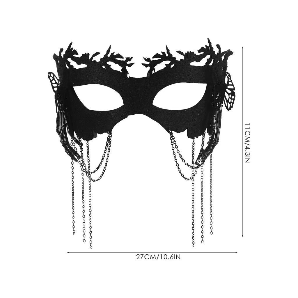 Skull Masquerade Mask – Fringed Halloween Cosplay Eye Mask Costume Eye Mask Richie's