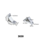 2Pcs 90° Corner Bracket for 2020–8080 Aluminum Extrusion Corner Angle Bracket Richie's 3030-2 Holes
