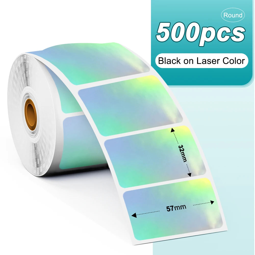 Phomemo 1000pcs Round Thermal Shipping Labels Rainbow Stickers Thermal Shipping Labels Richie's 1000pcs 2.25-1.25 LS