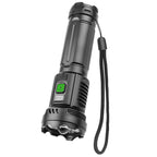 CY-016 LED Flashlight Digital Display Side Lamp Type-C IPX4 LED Flashlight Richie's black