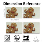 Christmas Gingerbread Man Placemats – Washable, Set of 1-2 Holiday Placemats Richie's