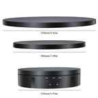 360° Electric Rotating Display Stand – 3-Speed USB Turntable Rotating Display Stand Richie's Black